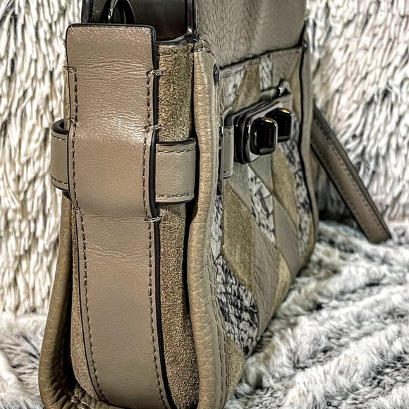 NWOT - COACH SWAGGER WRISTLET IN PATCHWORK EXOTIC EMBOSSED LEATHER (65140) - Picture 4 of 9